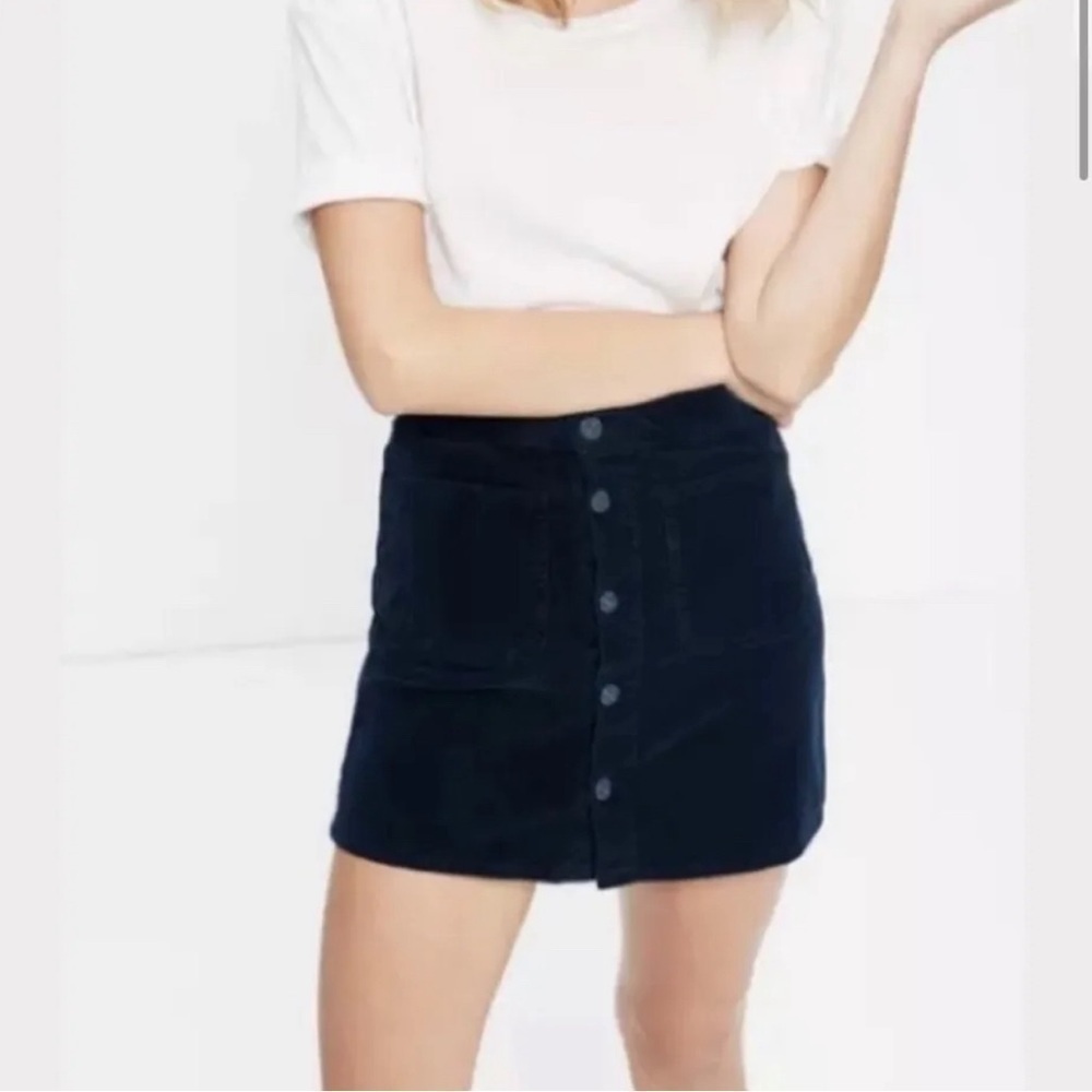 Mother Patch Pocket Corduroy Mini Skirt